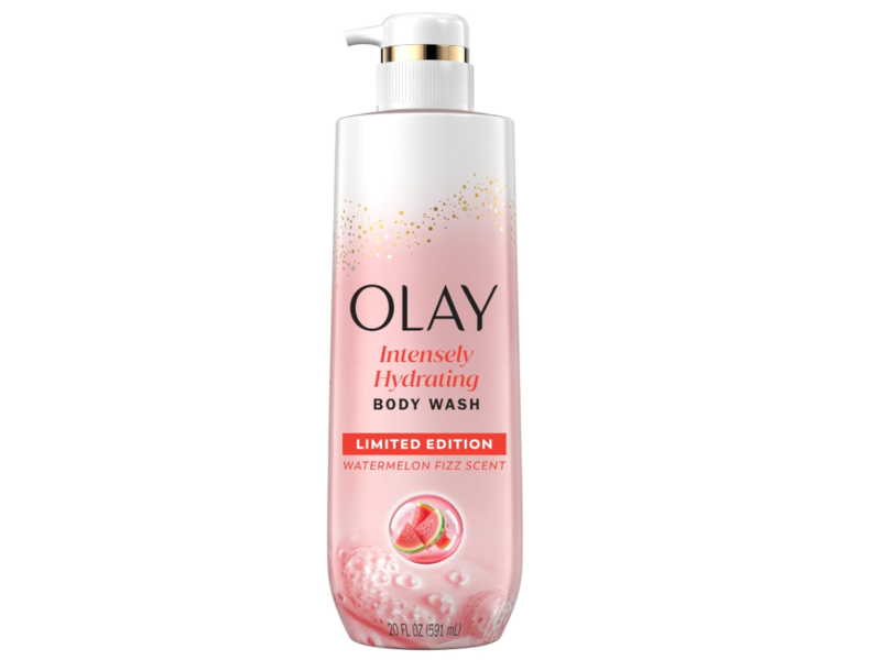 Olay Intensely Hydrating Body Wash, Watermelon Fizz Scent, 20 fl oz/591 mL