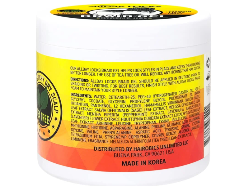 AllDay Locks Braid Gel, Extreme Hold, 15 fl oz/445 mL