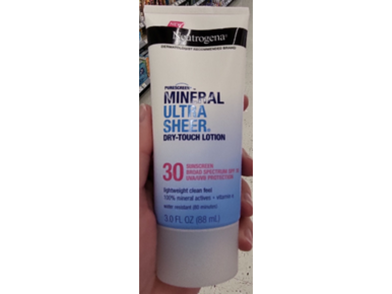 Neutrogena Purescreen Mineral Ultra Sheer Dry Touch Lotion, SPF 30, 3.0 fl oz/88 mL