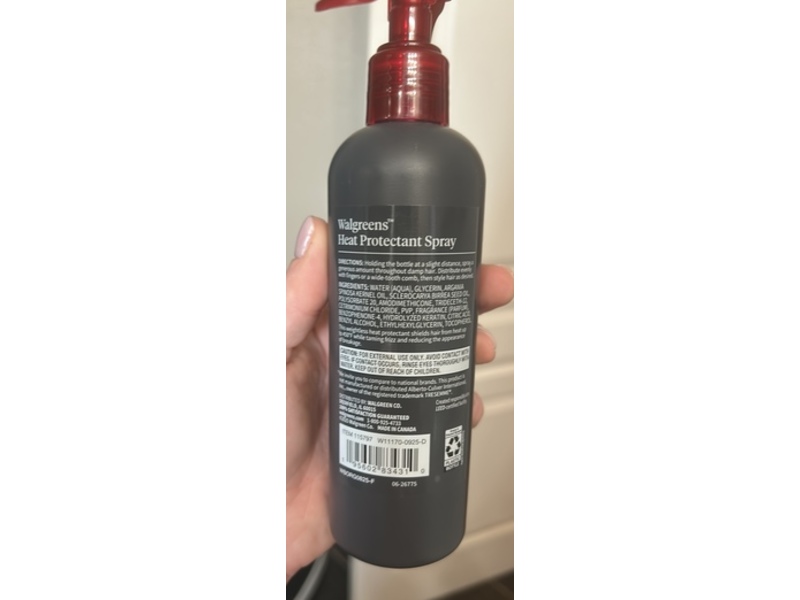 Walgreens Heat Protection Spray, Keratin, 8 fl oz/237 mL