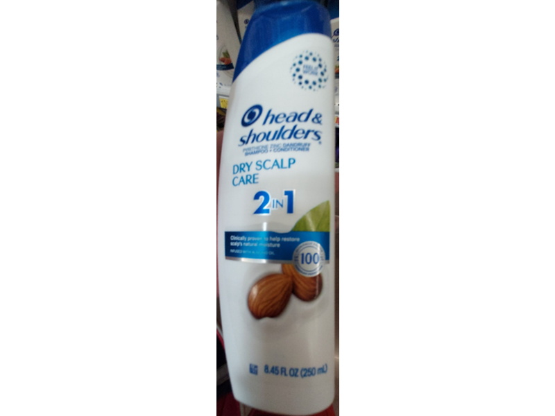 Head & Shoulders 2 In 1 Shampoo + Conditioner Dry Scalp Care, Almond Oil, 8.45 fl oz/250 mL