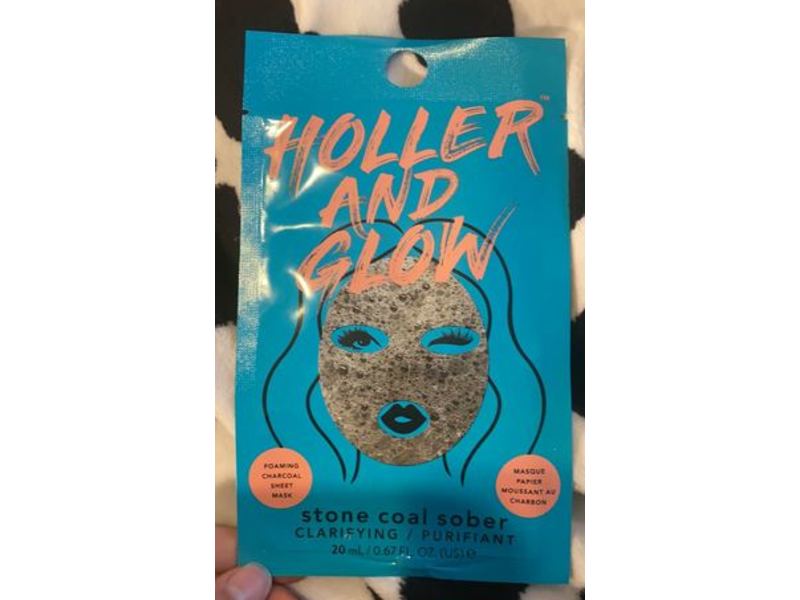 Holler And Glow Stone Coal Sober Mask, Clarifying, 0.67 fl oz/20 mL