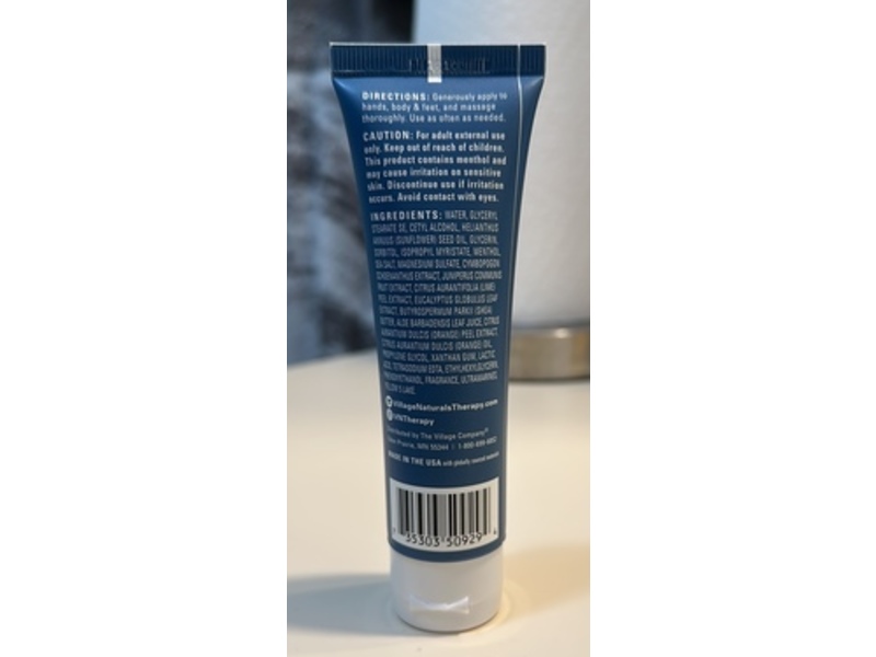 Village Naturals Therapy Tension Moisturizing Shea Butter Lotion, Cedar Citrus, 2 fl oz/59 mL, Pack Of 6