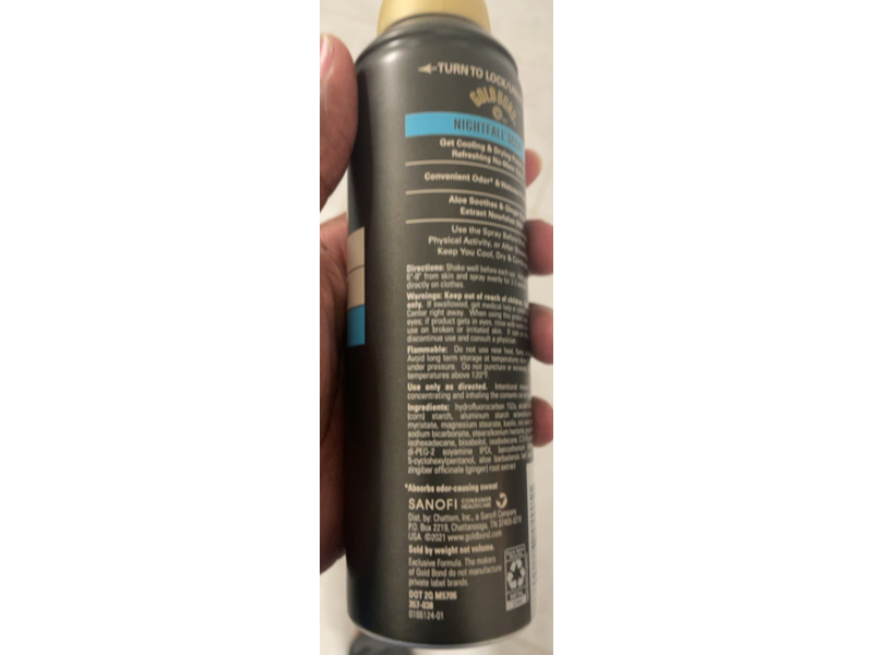 Gold Bond Body Powder Spray, Nightfall Scent, 7 oz/198 g