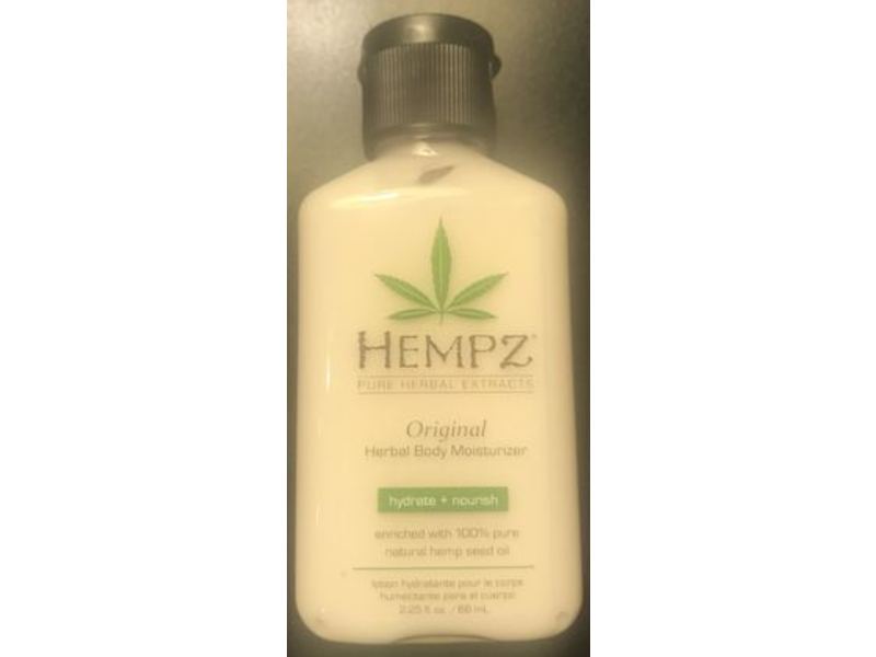 Hempz Original Herbal Body Moisturizer, Hydrate + Nourish, 2.25 fl oz/66 mL
