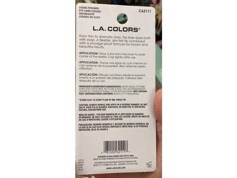 L.a. Colors Eye Marker, Black, 0.02 fl oz/0.6 mL