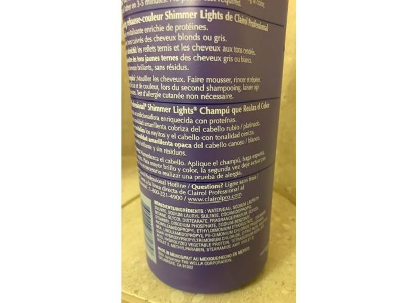 Clairol Shimmer Lights Shampoo, Blonde & Silver, 31.5 fl oz/931mL