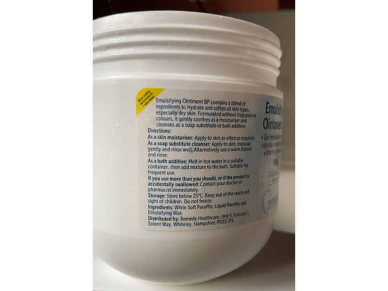 Remedy Healthcare Emulsifying Ointment BP, 500 g