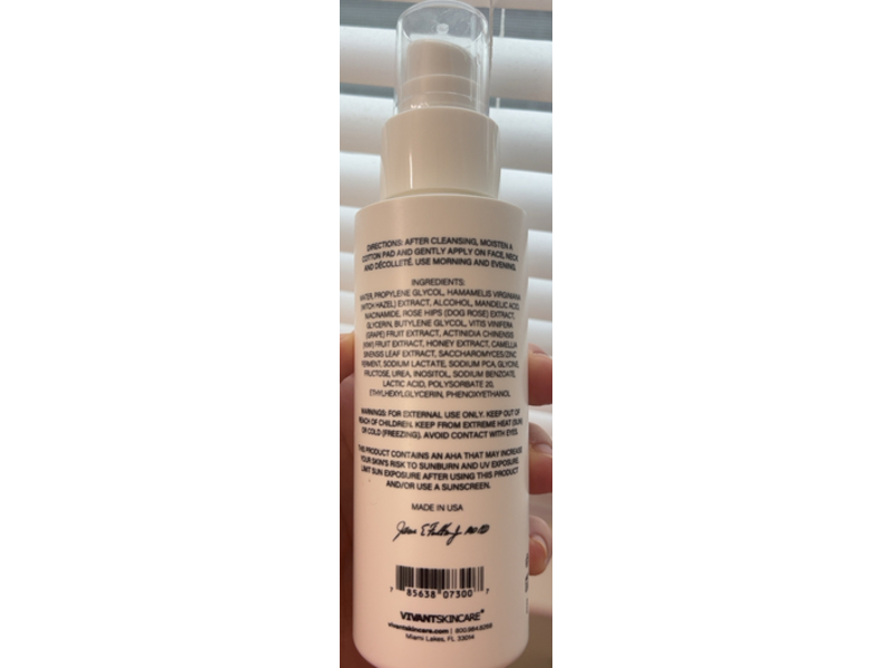 Vivant Skin Nourishing Toner, 4 fl oz/118 mL