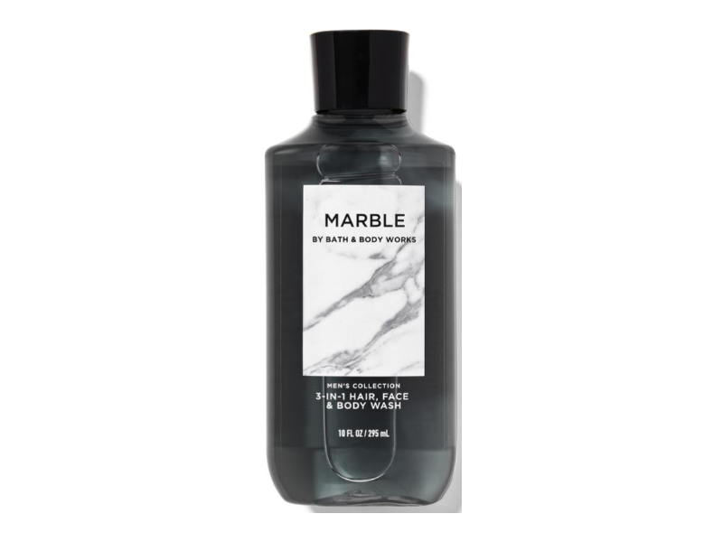 Bath & Body Works 3 In 1 Hair Face & Body Wash, Marble, 10 fl oz/295 mL
