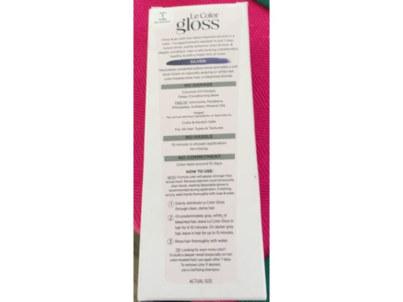 L'Oreal Paris Le Color Gloss One Step Toning Gloss 4.0 fl oz/118 mL, 3 Application