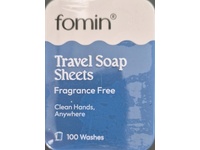 Fomin Travel Soap Sheets, Fragrance Free, 1.55 oz/44 g, 100 Count - thumbnail 2