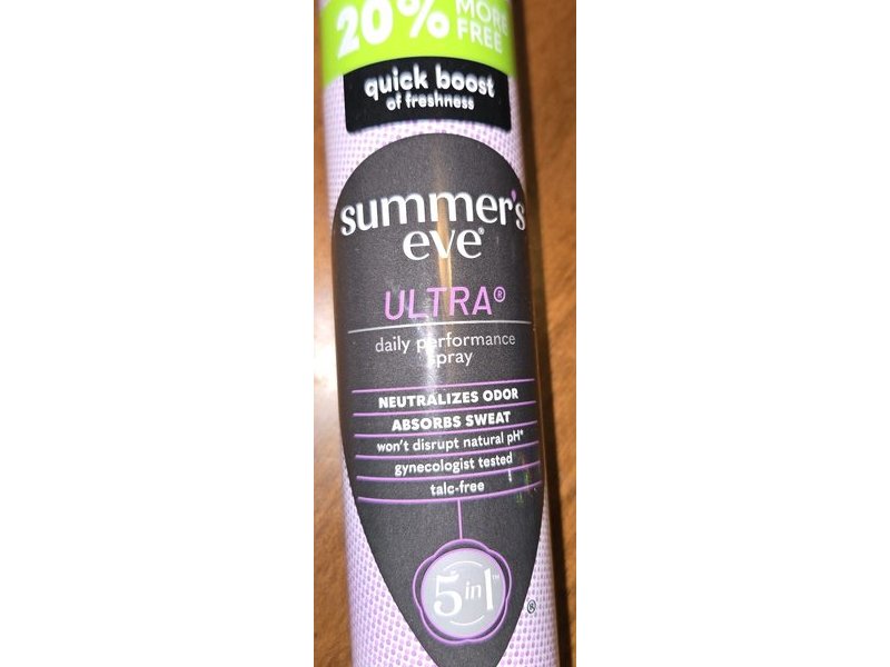 Summer's Eve 5 In1 Ultra Daily Performance Spray, 2.4 oz/67.8 g