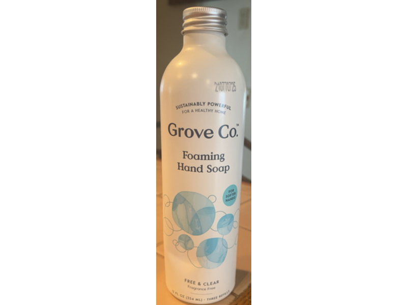 Grove Collaborative Foaming Hand Soap, Free & Clear, 12 fl oz/354 mL