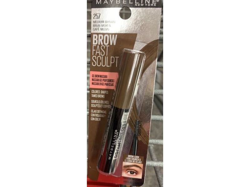 Maybelline New York Brow Fast Sculpt Gel Brow Mascara, Medium Brown, 0.09 fl oz