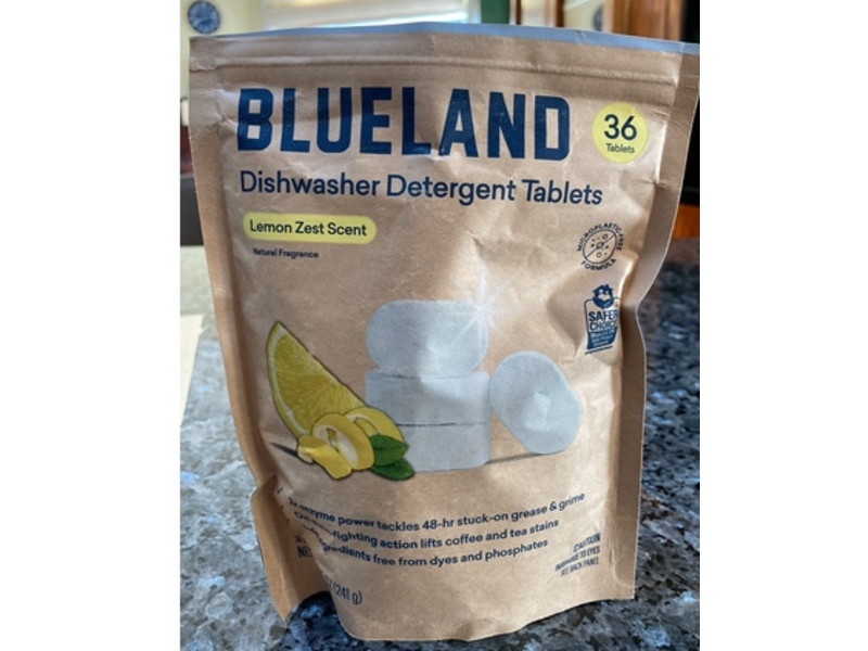 Blueland Dishwasher Detergent Tablets, Lemon Zest Scent, 36 Count