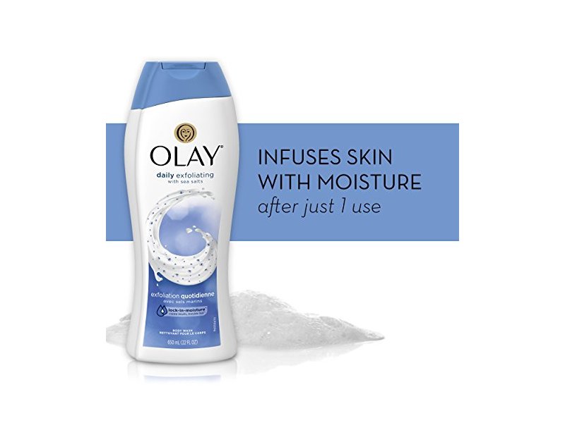 Olay Daily Exfoliating with Sea Salts Body Wash, 22 oz