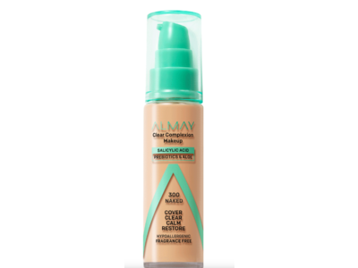 Almay Clear Complexion Makeup Foundation, 300 Naked, 1 fl oz/30 mL