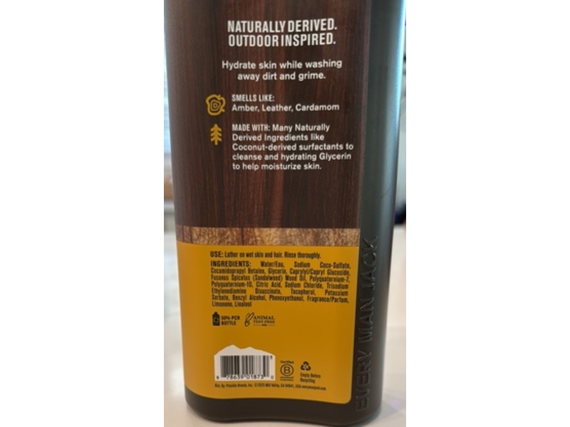 Every Man Jack Hydrating Body Wash, Sandalwood, 28.8 fl oz/852 mL