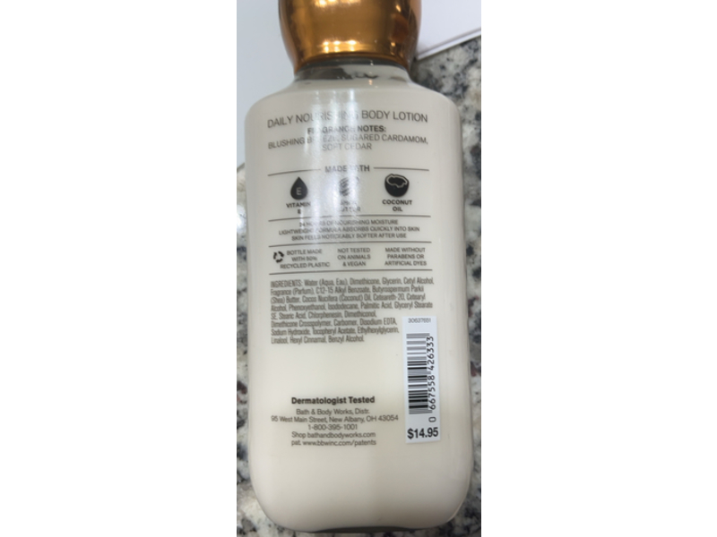 Bath & Body Works Together Weather Body Lotion, Shea Butter + Coconut Oil, 8 fl oz/236 mL