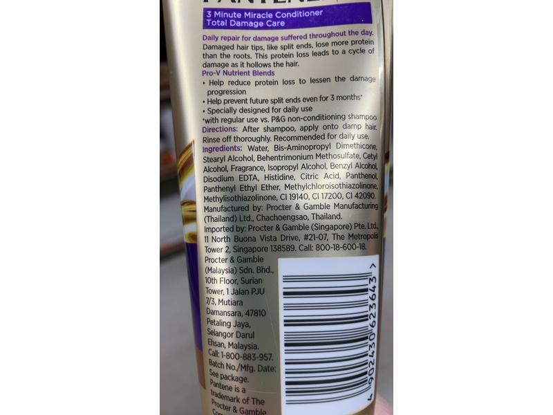 Pantene Pro-V Total Damage Care Conditioner, 6 oz