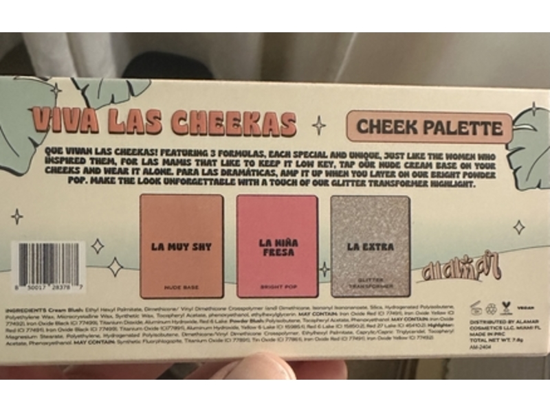 Alamar Viva Las Cheekas Cheek Palette, Fair/Light, 7.8 g