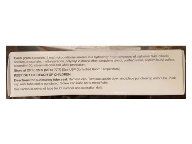 Hydrocortisone Valerate Cream USP 0.2%,15 g, Cosette Pharmaceuticals, Inc (RX)