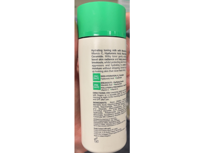 Coats Gentle Hydrating Toning Milk, 4.2 fl oz/125 mL