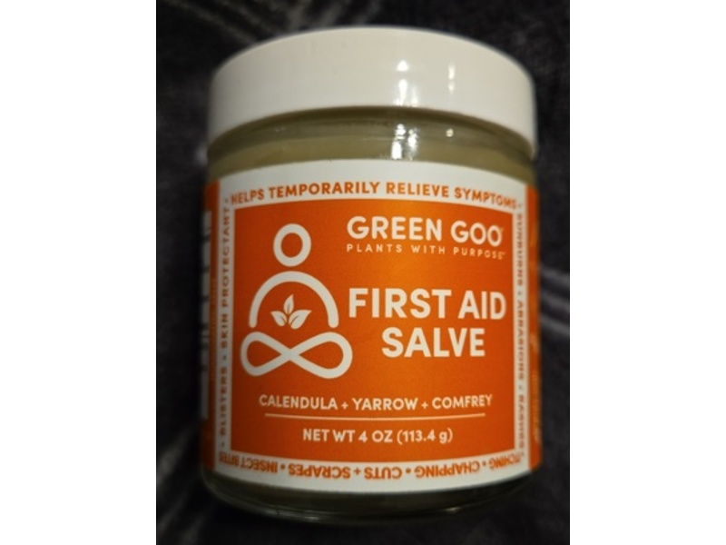 Green Goo First Aid Salve, Calendula + Yarrow + Comfrey, 4 oz/113.4 g
