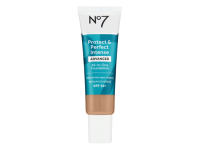 No7 Protect & Perfect Intense All In One Foundation, SPF 50+, Latte, 1 fl oz/30 mL