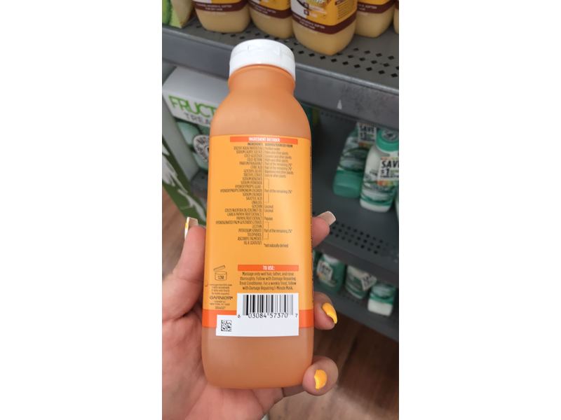 Garnier Fructis Damage Repairing Treat Shampoo, Papaya Extract, 11.8 fl oz/350 mL