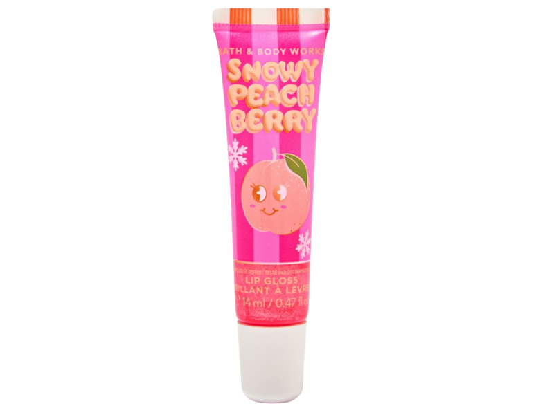 Bath & Body Works Lip Gloss, Snowy Peach Berry, 0.47 fl oz/14 mL