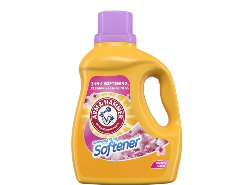Arm & Hammer 3-In-1 Liquid Laundry Detergent Plus Softener, Orchard Bloom, 77 Loads, 100.5 fl oz/2.97 L