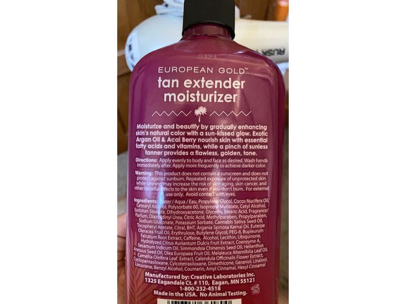 European Gold Tan Extender Moisturizer, 18 oz/530 mL