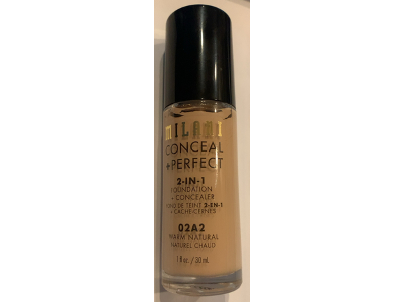 Milani Conceal + Perfect Liquid Foundation, Warm Natural, 1 fl oz/30 mL
