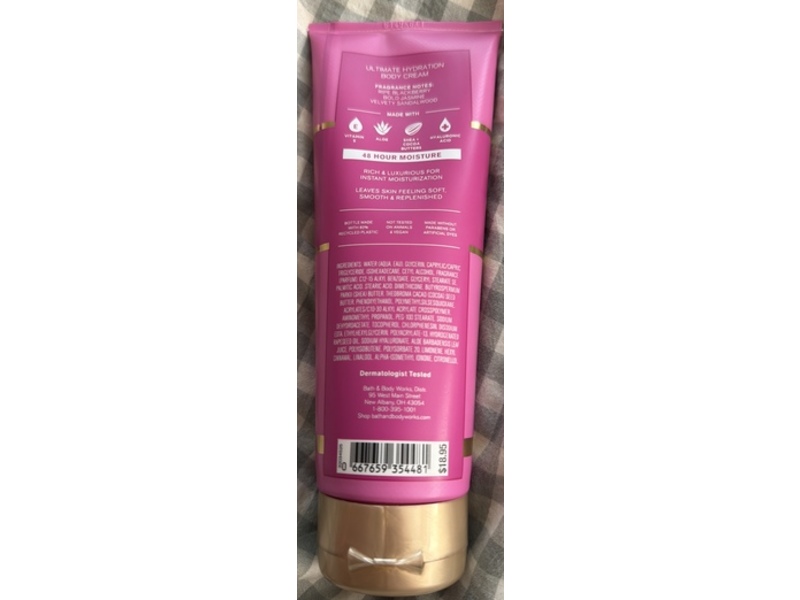 Bath & Body Works All Eyes On Her Ultimate Hydration Body Cream, Shea Butter + Hyaluronic Acid, 8 oz/226 g