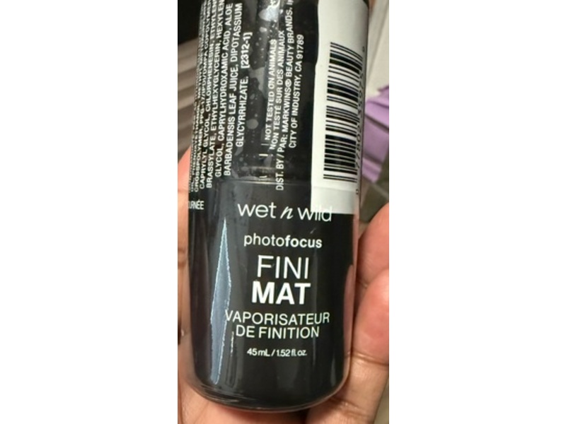 Wet n Wild Photo Focus Matte Finish Setting Spray, 1.52 fl oz/45 mL