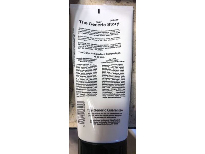 Generic Value Products Deep Conditioning Keratin Mask, 6 fl oz/177 mL