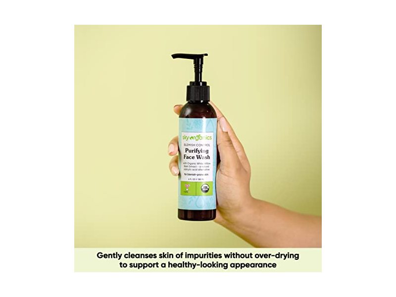 Sky Organics Blemish Control Purifying Face Wash, 6 fl oz/177 mL