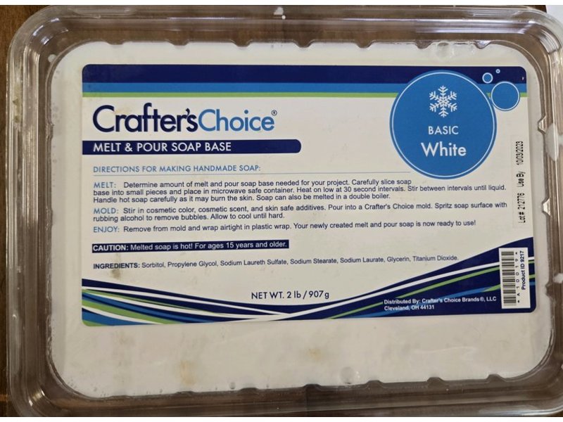 Crafter's Choice Melt & Pour Soap Base, Basic White, 907 g