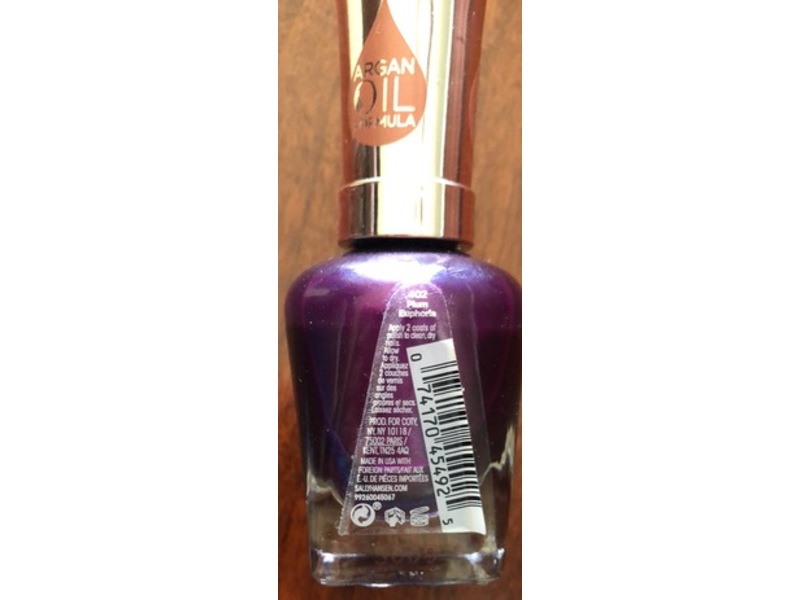 Sally Hansen Color Therapy Nail Polish, 402 Plum Euphoria, 0.5 fl oz/14.7 mL