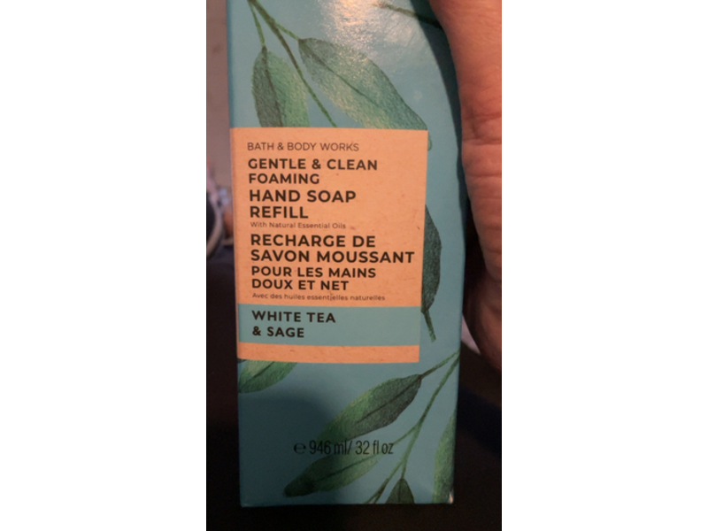 Bath & Body Works Gentle & Clean Foaming Hand Soap Refill, White Tea & Sage, 32 fl oz/946 mL
