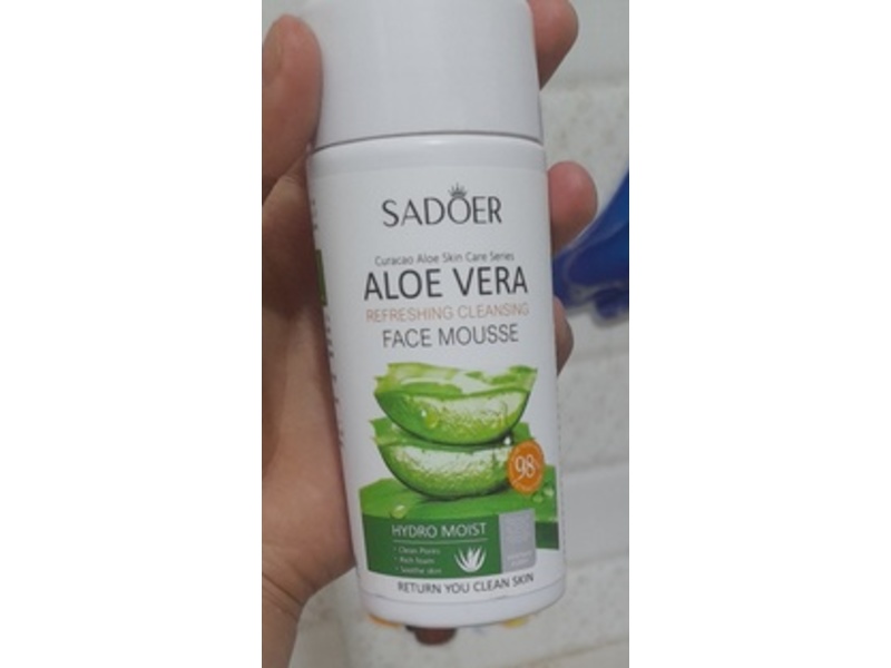 Sadoer Aloe Vera Refreshing Cleansing Face Mousse, 120 mL