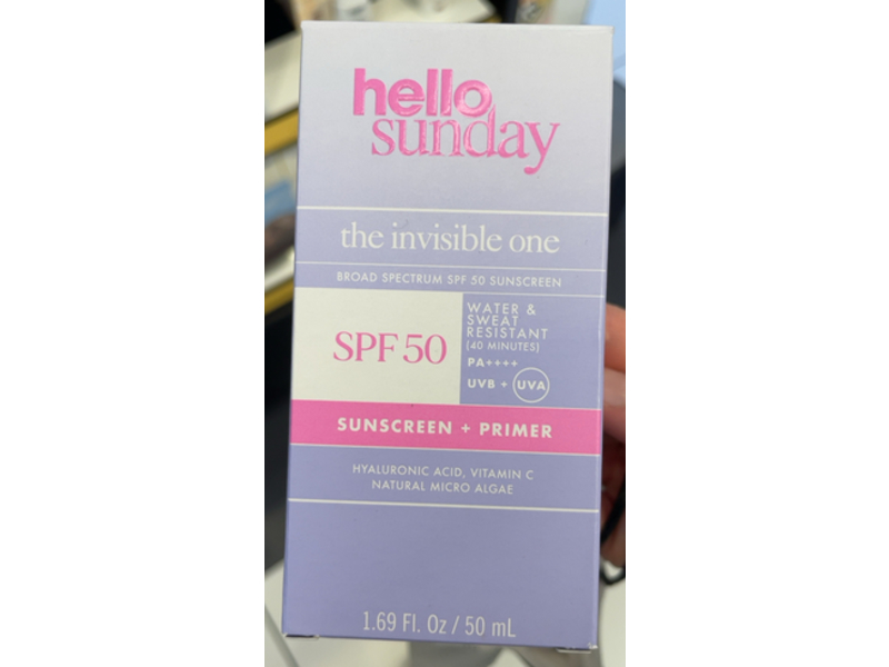 Hello Sunday The Invisible One Sunscreen + Primer, SPF 50, PA++++, 1.69 fl oz/50 mL