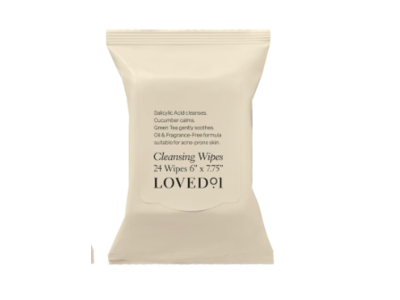Loved01 Exfoliating Cleansing Wipes, 24 Count, Pack Of 3