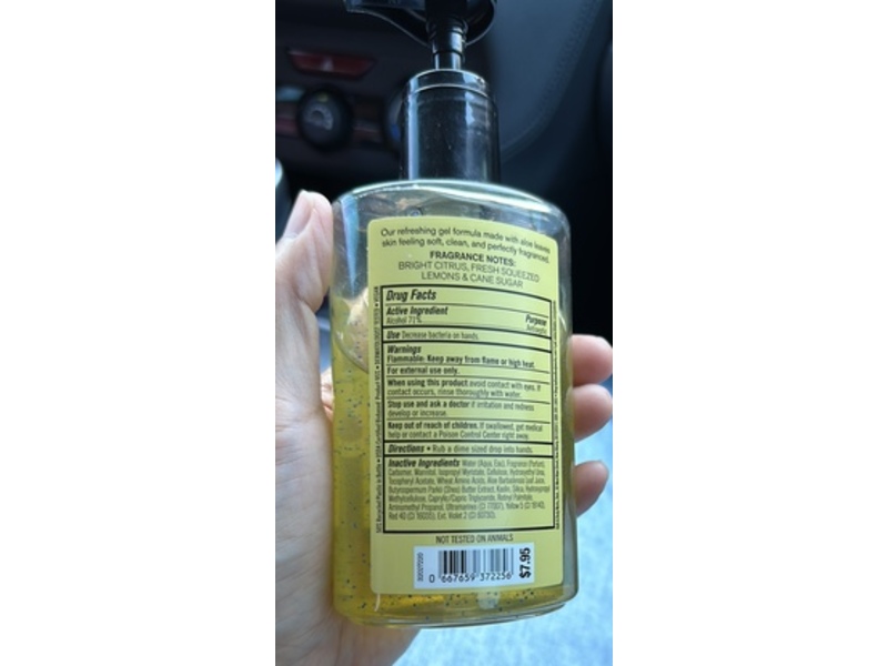 Bath & Body Works Anti-Bacterial Hand Gel, Sunshine & Lemons, 7.5 fl oz/225 mL