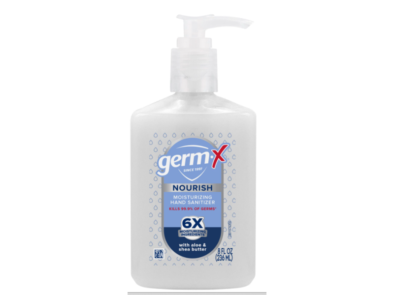 Germ.x Nourish Moisturizing Hand Sanitizer, Aloe & Shea Butter, 8 fl oz/236 mL