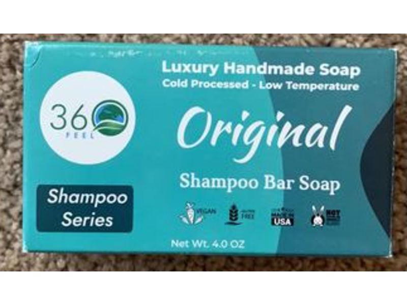 360Feel Shampoo Bar Soap, Original, 4.0 oz