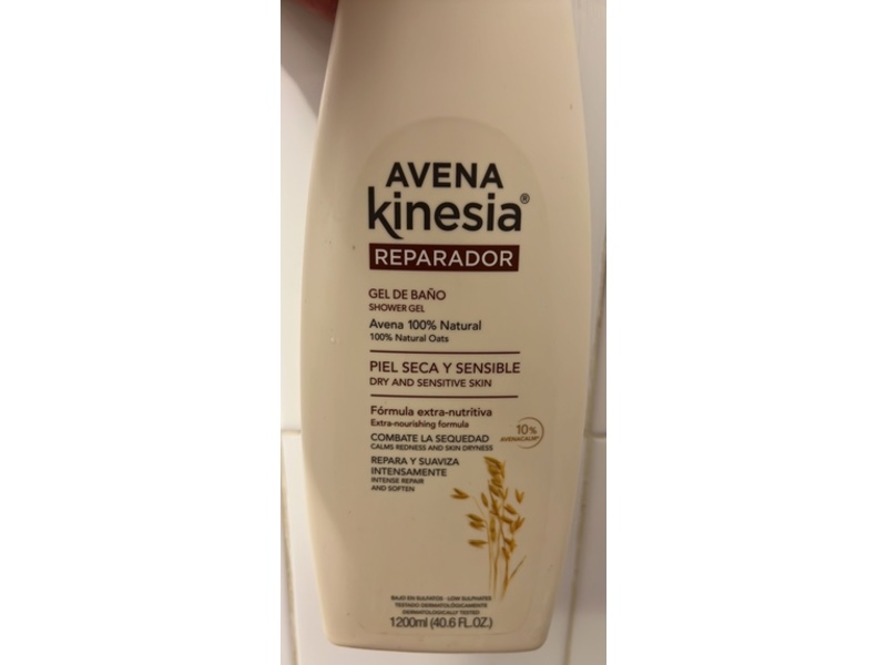 Avena Kinesia Shower Gel, Repairing, 40.6 fl oz/1200 mL