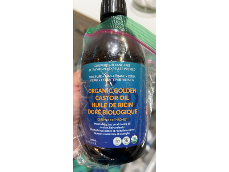 Queen Of The Thrones Moisturizing & Conditioning Organic Golden Castor Oil, 16.9 fl oz/500 mL